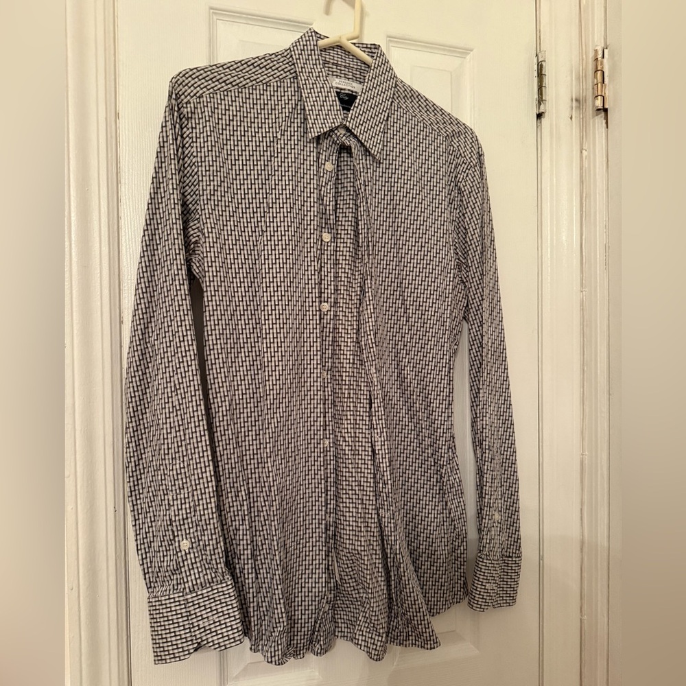 Versace Black and White Casual Button Down Shirt